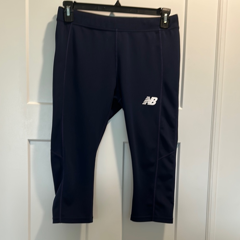 New Balance Blue Leggings Athletic Stretchy Fit